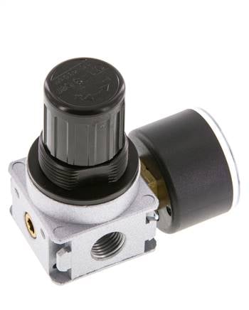 Regulador de presión G1/4'' 1450l/min 0.1-3.0bar/1-44psi de fundición de zinc con manómetro de 40 mm Multifix 0