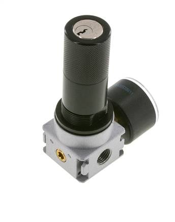Regulador de presión G1/4'' 1450l/min 0.5-10.0bar/7-145psi Cilindro de fundición de zinc con cerradura E-11 Multifix 0