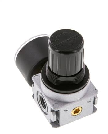 Regulador de presión G1/4'' 1450l/min 0.5-10.0bar/7-145psi de fundición de zinc con manómetro de 40 mm Multifix 0
