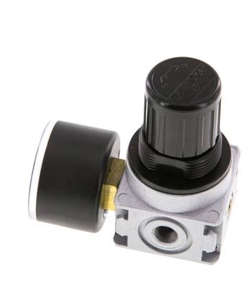 Regulador de presión G1/8'' 1450l/min 0,5-10,0bar/7-145psi Manómetro de 40 mm Multifix 0