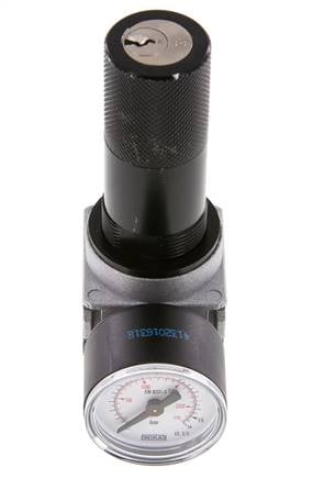 Regulador de presión G1/8'' 1450l/min 0,5-10,0bar/7-145psi Manómetro de 40 mm Cylinder Lock Multifix 0