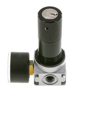 Regulador de presión G1/4'' 1450l/min 0.2-6.0bar/3-87psi de fundición de zinc con manómetro de 40 mm y cierre de cilindro Multifix 0