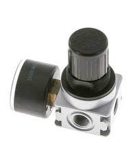 Regulador de presión para ensamblaje de colector G1/4'' 1450l/min 0.5-10.0bar/7-145psi de fundición de zinc con manómetro de 40 mm Multifix 0
