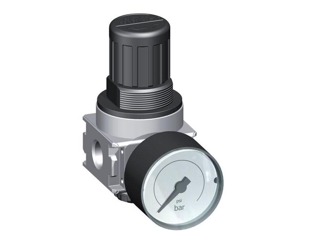 Regulador de presión para ensamblaje de colector G1/4'' 1450l/min 0.2-6.0bar/3-87psi Fundición de zinc 40 mm Manómetro Multifix 0