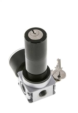 Regulador de presión para ensamblaje de colector G1/4'' 1450l/min 0.1-3.0bar/1-44psi Fundición de zinc 40 mm Manómetro Multifix 1