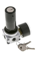 Regulador de presión para ensamblaje de colector G1/4'' 1450l/min 0.1-3.0bar/1-44psi Fundición de zinc 40 mm Manómetro Multifix 1