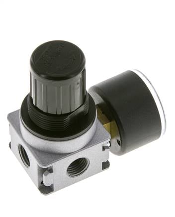 Regulador de presión para ensamblaje de colector G1/4'' 1450l/min 0.2-6.0bar/3-87psi Fundición de zinc 40 mm Manómetro Multifix 0