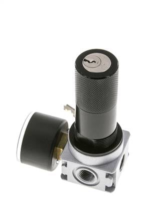 Regulador de presión para ensamblaje de colector G1/4'' 1450l/min 0.1-3.0bar/1-44psi Fundición de zinc 40 mm Manómetro Multifix 1