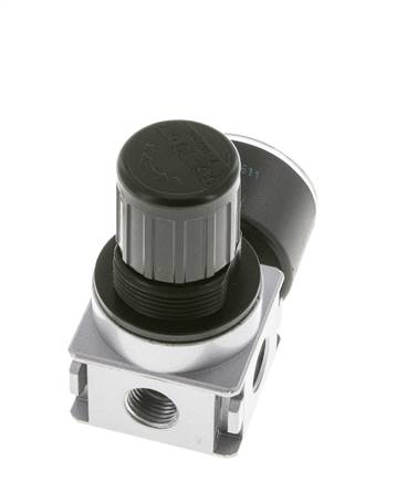 Regulador de presión para ensamblaje de colector G1/4'' 1450l/min 0.5-10.0bar/7-145psi de fundición de zinc con manómetro de 40 mm Multifix 0