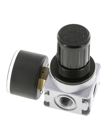 Regulador de presión para ensamblaje de colector G1/4'' 1450l/min 0.1-3.0bar/1-44psi Fundición de zinc 40 mm Manómetro Multifix 0
