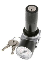 Regulador de presión para ensamblaje de colector G1/4'' 1450l/min 0.1-3.0bar/1-44psi Fundición de zinc 40 mm Manómetro Multifix 1
