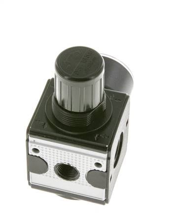 Regulador de presión para ensamblaje de colector G1/4'' 2250l/min 0.5-16.0bar/7-232psi de fundición de zinc Manómetro de 40 mm Multifix 1