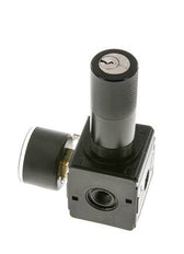 Regulador de presión para ensamblaje de colector G1/4'' 2250l/min 0.2-6.0bar/3-87psi Fundición de zinc 40 mm Manómetro Multifix 1