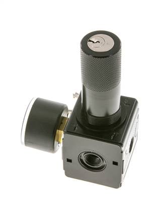 Regulador de presión para ensamblaje de colector G1/4'' 2250l/min 0.5-16.0bar/7-232psi Fundición de zinc 40 mm Manómetro Multifix 1