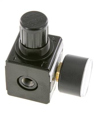 Regulador de presión para ensamblaje de colector G1/4'' 2250l/min 0.5-10.0bar/7-145psi Fundición de zinc Manómetro de 40 mm Multifix 1