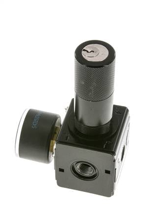 Regulador de presión para ensamblaje de colector G1/4'' 2250l/min 0.5-10.0bar/7-145psi Fundición de zinc 40 mm Manómetro Multifix 1