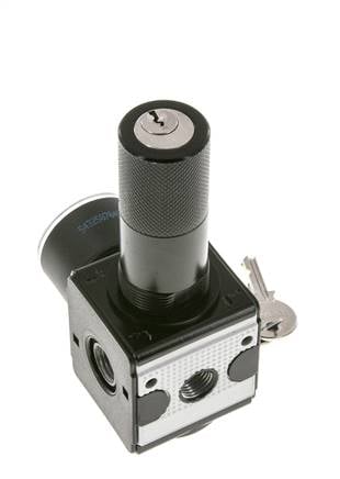 Regulador de presión para ensamblaje de colector G1/4'' 2250l/min 0.5-10.0bar/7-145psi Fundición de zinc 40 mm Manómetro Multifix 1