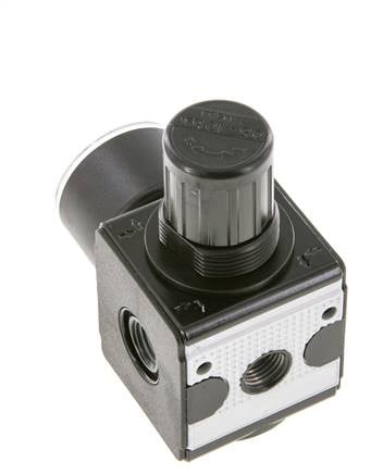 Regulador de presión para ensamblaje de colector G1/4'' 2250l/min 0.5-10.0bar/7-145psi Fundición de zinc Manómetro de 40 mm Multifix 1