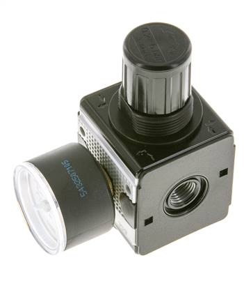 Regulador de presión para ensamblaje de colector G1/4'' 2250l/min 0.2-6.0bar/3-87psi Fundición de zinc 40 mm Manómetro Multifix 1