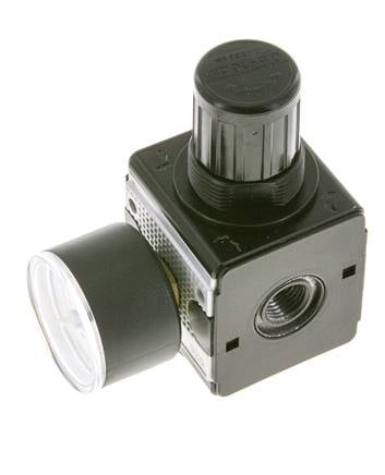 Regulador de presión para ensamblaje de colector G1/4'' 2250l/min 0.5-16.0bar/7-232psi de fundición de zinc Manómetro de 40 mm Multifix 1
