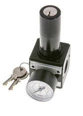 Regulador de presión para ensamblaje de colector G1/4'' 2250l/min 0.1-3.0bar/1-44psi Fundición de zinc 40 mm Manómetro Multifix 1
