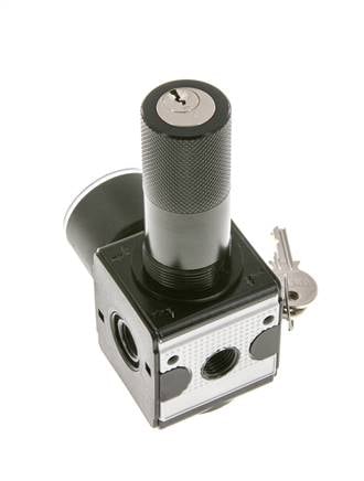 Regulador de presión para ensamblaje de colector G1/4'' 2250l/min 0.5-16.0bar/7-232psi Fundición de zinc 40 mm Manómetro Multifix 1