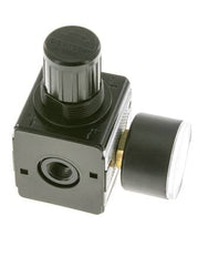 Regulador de presión para ensamblaje de colector G1/4'' 2250l/min 0.5-16.0bar/7-232psi de fundición de zinc Manómetro de 40 mm Multifix 1