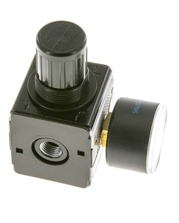 Regulador de presión para ensamblaje de colector G1/4'' 2250l/min 0.2-6.0bar/3-87psi Fundición de zinc 40 mm Manómetro Multifix 1