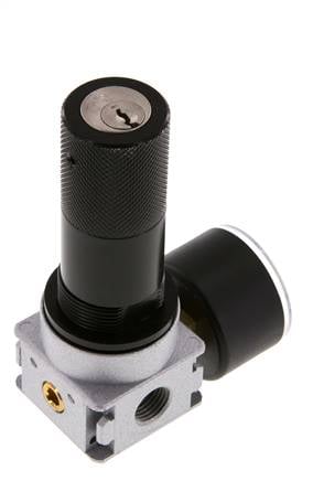 Regulador de presión G1/4'' 600l/min 0,5-10,0bar/7-145psi Manómetro de 40 mm Cylinder Lock Multifix 0