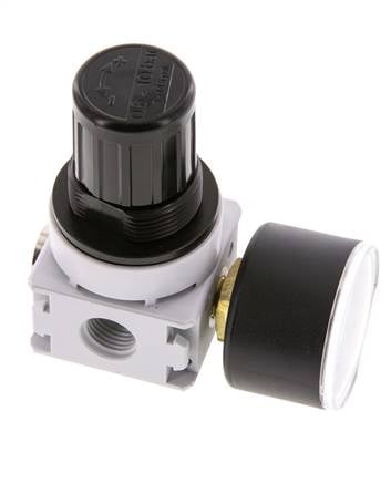 Regulador de presión G1/4'' 700l/min 0,5-10,0bar/7-145psi Manómetro de 40 mm Multifix 0
