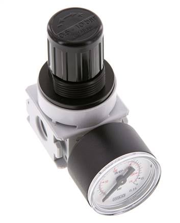 Regulador de presión G1/4'' 700l/min 0,5-10,0bar/7-145psi Manómetro de 40 mm Multifix 0