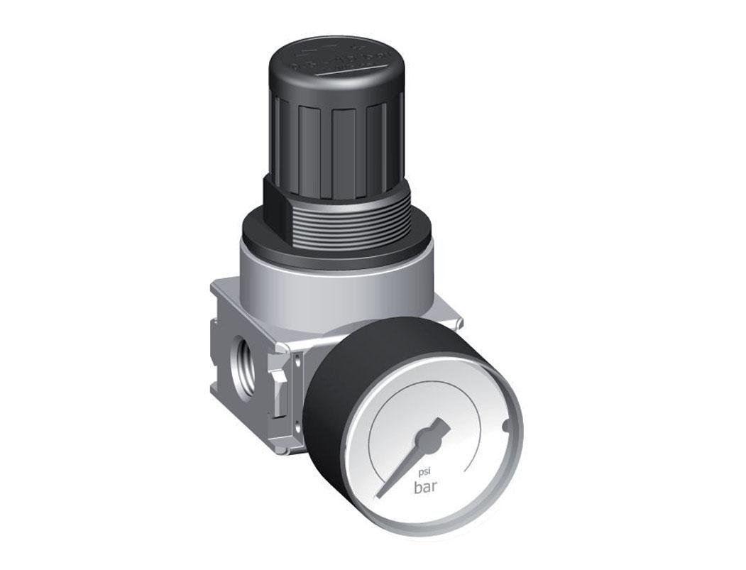 Regulador de presión G1/4'' 600l/min 0,2-6,0bar/3-87psi Manómetro de 40 mm Multifix 0