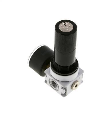 Regulador de presión G1/4'' 700l/min 0,5-10,0bar/7-145psi Manómetro de 40 mm Cylinder Lock Multifix 0