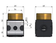 Regulador de presión pilotado G1/2'' 8700l/min 0.5-16.0bar/7-232psi de fundición de zinc Multifix 2