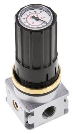 Regulador de presión G1/4'' 1450l/min 0.2-6.0bar/3-87psi Perilla de fundición de zinc con manómetro Multifix 0