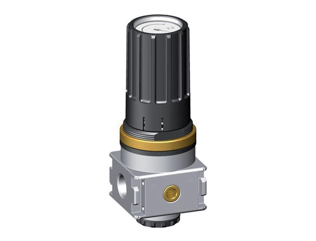 Regulador de presión G1/4'' 1450l/min 0.5-10.0bar/7-145psi Perilla de fundición de zinc con manómetro Multifix 0
