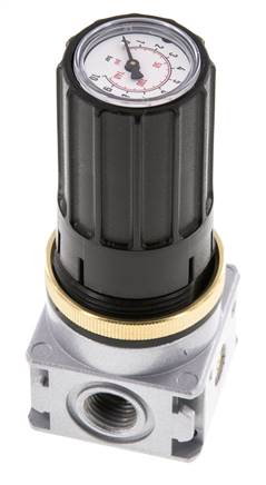 Regulador de presión G1/4'' 1450l/min 0.2-6.0bar/3-87psi Perilla de fundición de zinc con manómetro Multifix 0
