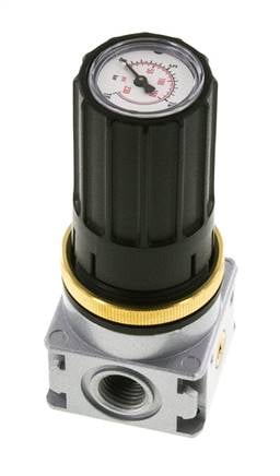 Regulador de presión G1/4'' 1450l/min 0.5-10.0bar/7-145psi Perilla de fundición de zinc con manómetro Multifix 0