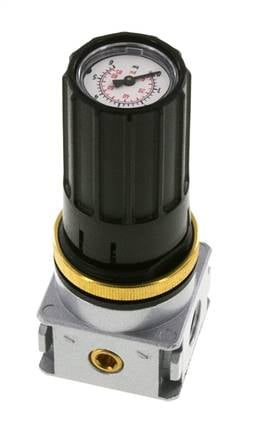 Regulador de presión G1/4'' 1450l/min 0.1-3.0bar/1-44psi Perilla de fundición de zinc con manómetro Multifix 0
