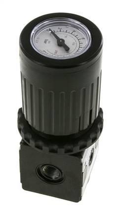 Regulador de presión G1/4'' 2100l/min 0.5-10.0bar/7-145psi Perilla de fundición de zinc con manómetro Multifix 1