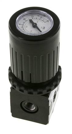 Regulador de presión G1/4'' 2100l/min 0.5-10.0bar/7-145psi Perilla de fundición de zinc con manómetro Multifix 1