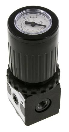 Regulador de presión G1/4'' 2100l/min 0.2-6.0bar/3-87psi Perilla de fundición de zinc con manómetro Multifix 1