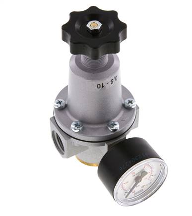Regulador de presión G1/2'' 2100l/min 0.5-10.0bar/7-145psi de fundición de zinc estándar 2