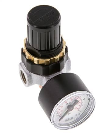 Regulador de presión G1/4'' 330l/min 0.5-6.0bar/7-87psi de fundición de zinc estándar 0