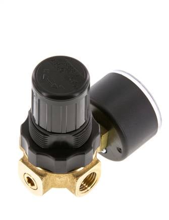 Regulador de presión G1/4'' 330l/min 0.5-16.0bar/7-232psi Aire Agua Latón Estándar 0