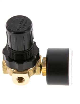 Regulador de presión G1/4'' 330l/min 0.2-6.0bar/3-87psi Aire Agua Latón Estándar 0