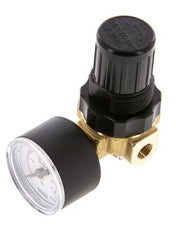 Regulador de presión G1/4'' 330l/min 0.1-3.0bar/1-44psi Aire Agua Latón Estándar 0