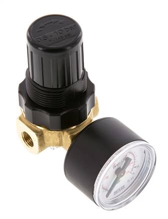 Regulador de presión G1/4'' 330l/min 0.2-6.0bar/3-87psi Aire Agua Latón Estándar 0