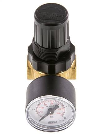 Regulador de presión G1/4'' 330l/min 0.5-16.0bar/7-232psi Aire Agua Latón Estándar 0