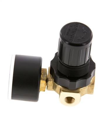 Regulador de presión G1/4'' 330l/min 0.2-6.0bar/3-87psi Aire Agua Latón Estándar 0